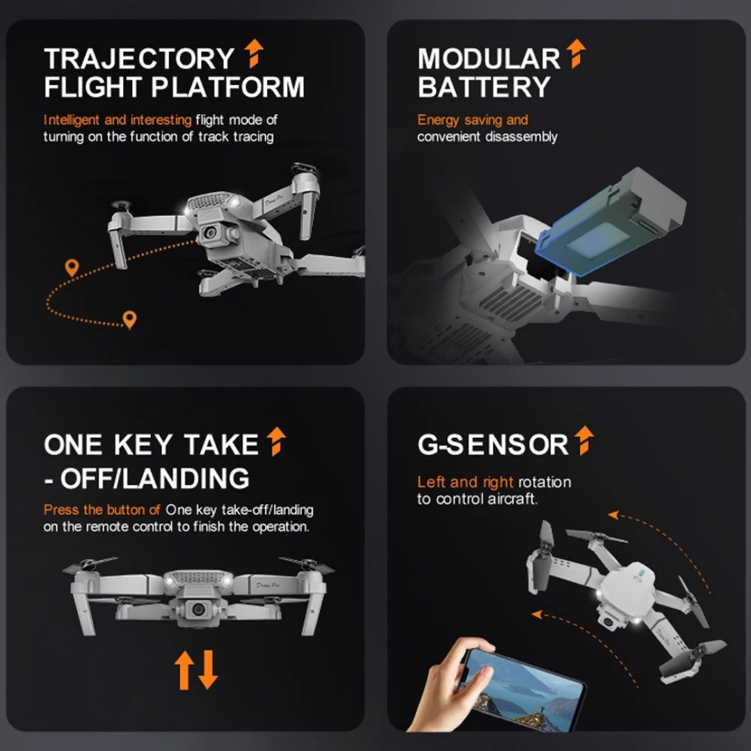 Vivid View Pro™ Drone 4K HD dual camera